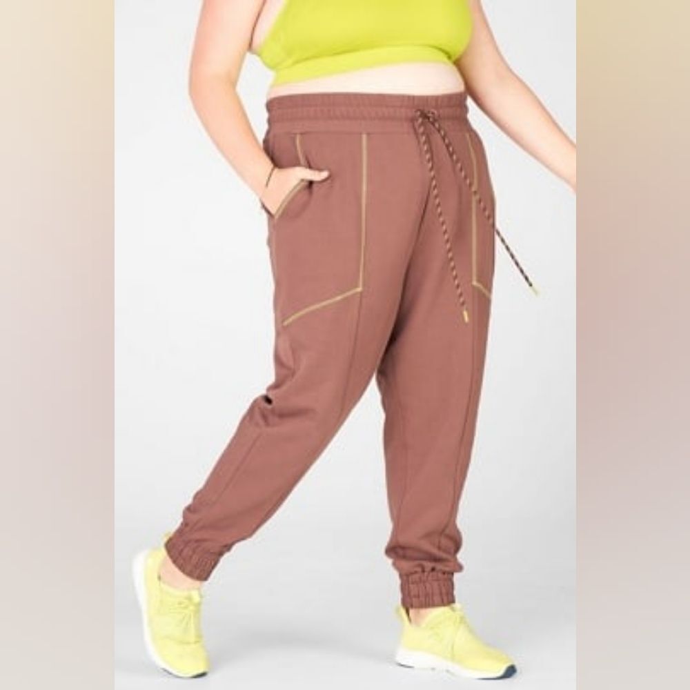 Fabletics Iris Joggers Sweatpants Womens Size 3X Brown High Waist Workout Gym